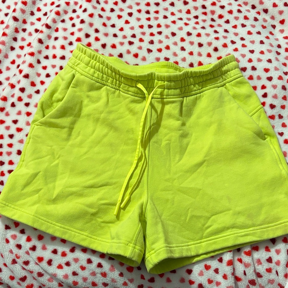 Lululemon Athletica Neon Yellow Athletic Shorts